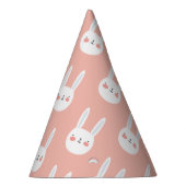 キュートラビットカラフル誕生日 パーティーハット (右)