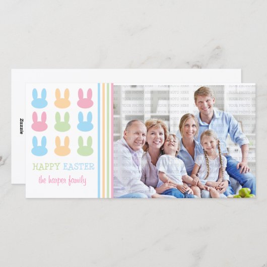 キュートラビットハッピーイースター シーズンカード (正面/裏面)