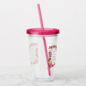 キュートラビットバニーフローラリース引用文 アクリルタンブラー (左)