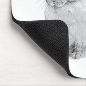 キュートラビットペンシルスケッチ マウスパッド (コーナー)