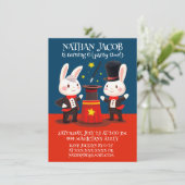 キュートラビットマジシャンオンステージマジカル誕生日 招待状 (スタンド正面)