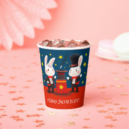 キュートラビットマジシャンオンステージマジカル誕生日 紙コップ
