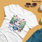 キュートラビット先生ホッピイースター&名前をカスタムする Tシャツ