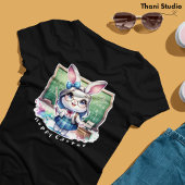 キュートラビット先生ホッピイースター&名前をカスタムする Tシャツ