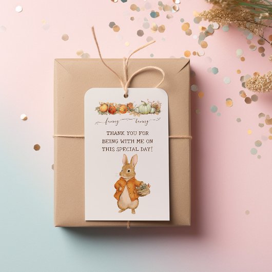 キュートラビット秋誕生日 ギフトタグ