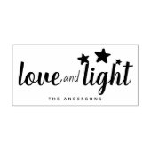 キュートラブアンドライトスターズホリデパーソナライズされたィ ラバースタンプ (インプリント)