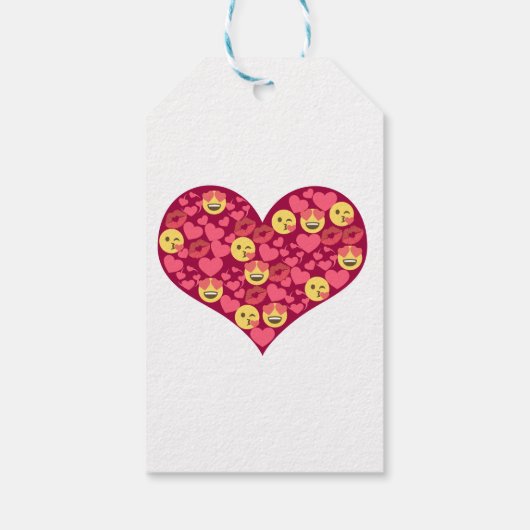 キュートラブキスリップエモジハート ギフトタグ (裏面)