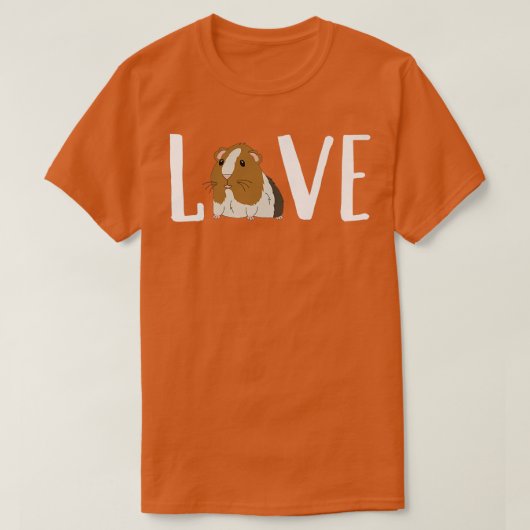 キュートラブギニアピグデザイン Tシャツ (デザイン正面)