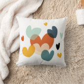 キュートラブハートスケッチハートアートラブアートデザイン クッション (ブランケット)