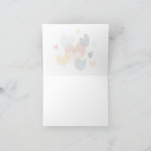 キュートラブハートスケッチハートアートラブアートデザイン サンキューカード (内部)