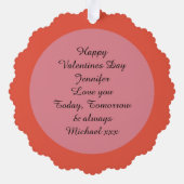 キュートラブハートペンギンカスタム オーナメントカード (裏面)