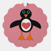 キュートラブハートペンギンカスタム オーナメントカード (正面)