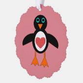 キュートラブハートペンギンカスタム オーナメントカード (左)