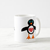 キュートラブハートペンギンマグ コーヒーマグカップ (正面右)