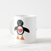 キュートラブハートペンギンマグ コーヒーマグカップ (正面左)