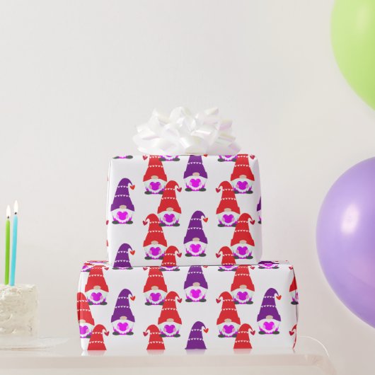 キュートラブバレンティーンズデイ格言レッド白黒Wra ラッピングペーパー (パーティーギフト)