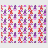 キュートラブバレンティーンズデイ格言レッド白黒Wra ラッピングペーパー (フラット)