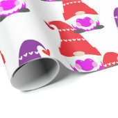 キュートラブバレンティーンズデイ格言レッド白黒Wra ラッピングペーパー (ロールコーナー)