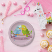 キュートラブバード紙プレート ペーパープレート (パーティー)