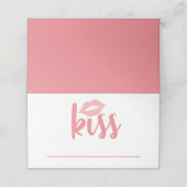 キュートラブピンクリップスティック結婚キスブライダルシャワー プレイスカード (外部開封)