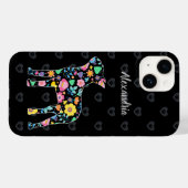 キュートラブマイボストンテリアフローラデザイン Case-Mate iPhoneケース (裏面 (横))