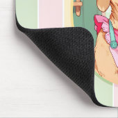 キュートラブラドールレトリエバーパステルラインズコテージコア マウスパッド (コーナー)