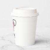 キュートラブルイースターバニー耳顔ハッピーイースター 紙コップ (左)