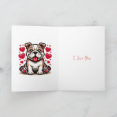 キュートラブルドッグハッピーバレンタインデー シーズンカード (内部)