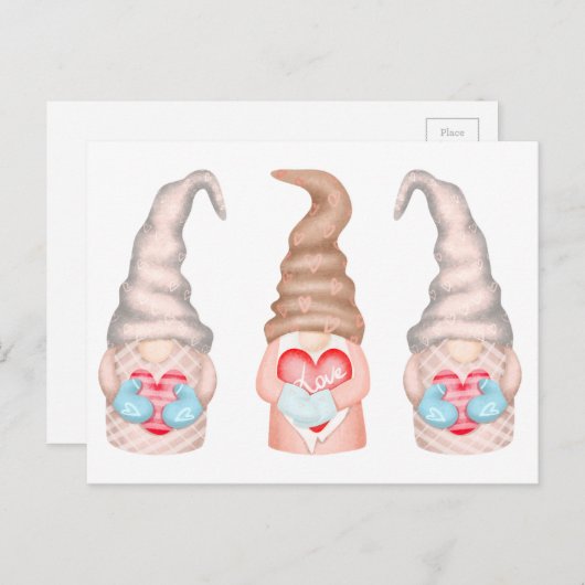 キュートラブ格言バレンティンホリデーハガキ シーズンポストカード (正面/裏面)