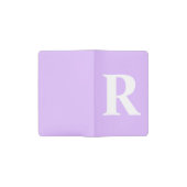 キュートラベンダーパープルパーソナライズされたイニシャル ポケットMoleskineノートブック (オープン)