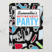 キュートラボテーマ退職パーティー 招待状 (正面/裏面)