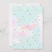 キュートラマおもしろいカボスカラフルガール誕生日 招待状 (裏面)