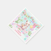 キュートラマおもしろいカラフルサマーガール誕生日 スタンダードカクテルナプキン (角)