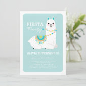 キュートラマウィズポムブルーフィエスタ子供の誕生日 招待状 (スタンド正面)