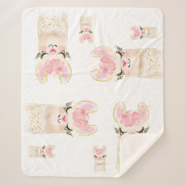 キュートラマウォーターカラーシェルパブランケット シェルパブランケット