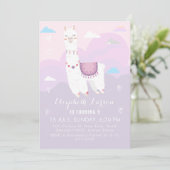 キュートラマカラーパステルテーマ子供の誕生日パーティー 招待状 (スタンド正面)