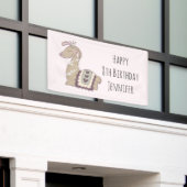 キュートラマプリンセスクラウン付き誕生日 横断幕 (ビルの外側)