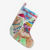 キュートラマメリークリスマスアートガールズストッキング スモールクリスマスストッキング (正面 (吊り時))