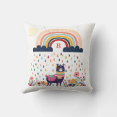 キュートラマレインボーイニシャルモノグラム クッション (裏面)