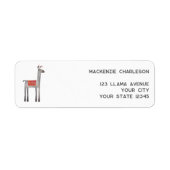 キュートラマ差出人住所 ラベル (正面)