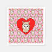 キュートラマ顔スケッチ スタンダードカクテルナプキン (正面)