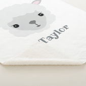 キュートラムパーソナライズされたベビー シェルパブランケット (3/4)