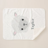 キュートラムパーソナライズされたベビー シェルパブランケット (正面(横))