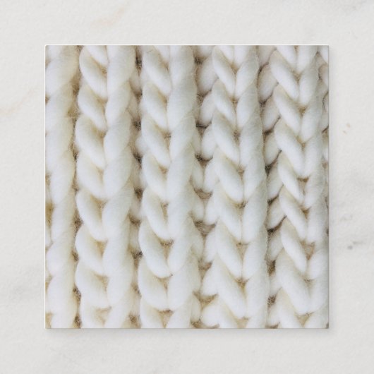 キュートラムヒツジ編み物インストラクター先生カード スクエア名刺 (裏面)