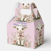 キュートラムピンクリボン春の花 フェイバーボックス (正面)