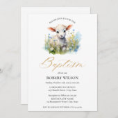 キュートラムフローラ男女兼用《キリスト教》洗礼式や命名式バプテスマ 招待状 (正面/裏面)