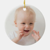 キュートラムブルーフローラリースベビーファーストイースター セラミックオーナメント (裏面)