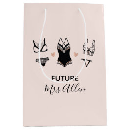 キュートランジェリーブライダルシャワー抱き枕 ミディアムペーパーバッグ