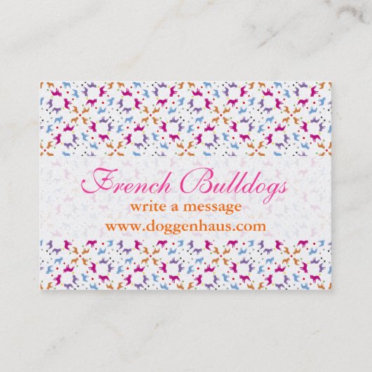 キュートリアルなフレンチブルドッグイラストレーション 名刺 (裏面)