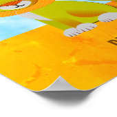 キュートリオンスケッチヴィンテージプリントカスタム ポスター (角)